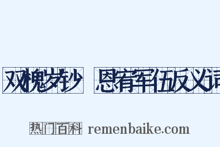 双槐岁钞·恩宥军伍反义词是什么意思的图片